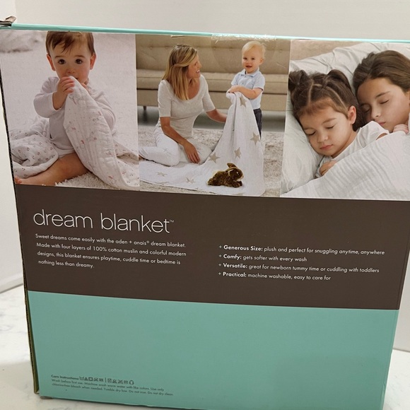 aden + anais White and Brown Geometric Blanket - Picture 2 of 7